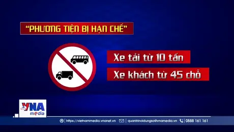 Cấm một số loại xe lớn vào trung tâm Hà Nội dịp Đại hội Đảng