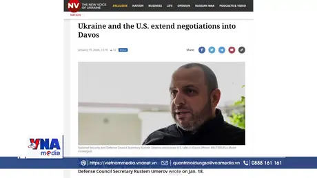 Ukraine và Mỹ nhất trí tiếp tục đàm phán tại Davos