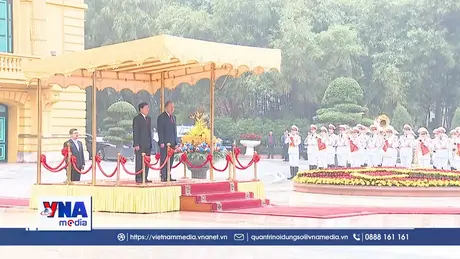 Tổng Bí thư Tô Lâm chủ trì Lễ đón Tổng Bí thư, Chủ tịch nước Lào Thongloun Sisoulith