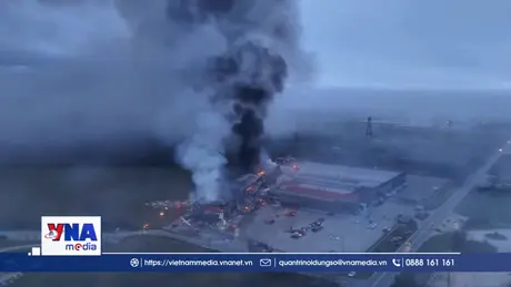 Cháy nổ tại nhà máy thực phẩm ở Hy Lạp