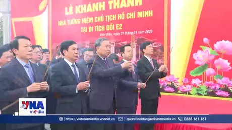 Tổng Bí thư dự Khánh thành Nhà tưởng niệm Bác Hồ trên Đồi E2