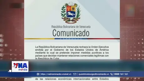 Venezuela lên án Mỹ cấm giao thương với Cuba