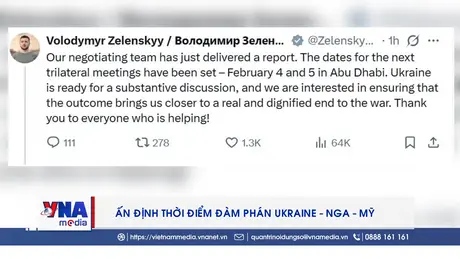 Ấn định thời điểm đàm phán Ukraine - Nga - Mỹ