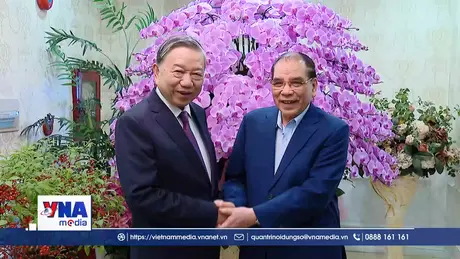 Tổng Bí thư Tô Lâm thăm, chúc Tết nguyên Tổng Bí thư Nông Đức Mạnh