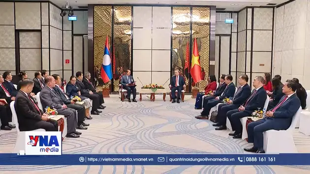 Tổng Bí thư Tô Lâm tiếp Chủ tịch Mặt trận Lào xây dựng đất nước