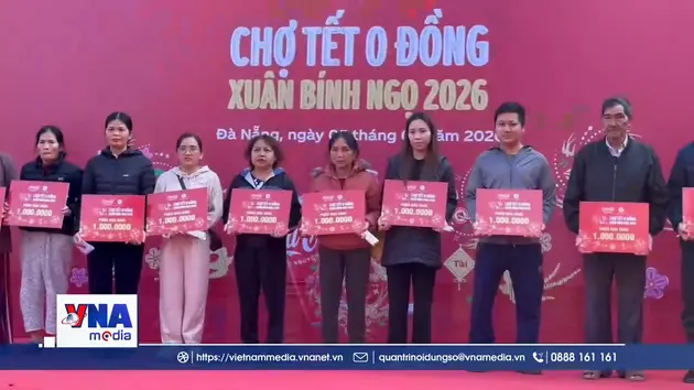 “Chợ Tết 0 đồng” mang Xuân ấm áp đến người nghèo Đà Nẵng