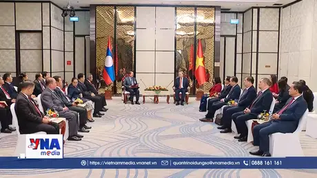 Tổng Bí thư Tô Lâm tiếp Chủ tịch Mặt trận Lào xây dựng đất nước