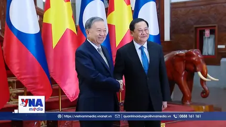 Tổng Bí thư Tô Lâm hội kiến Thủ tướng Lào Sonexay Siphandone