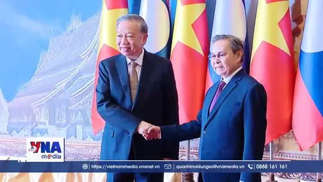 Tổng Bí thư Tô Lâm hội kiến Chủ tịch Quốc hội Lào Saysomphone Phomvihane