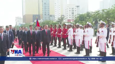 Tổng Bí thư Tô Lâm đặt vòng hoa tại các đài hữu nghị ở Phnom Penh