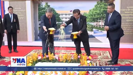 Tổng Bí thư dự khởi công Trường Hữu nghị Campuchia - Việt Nam