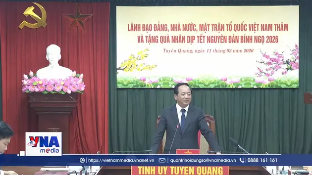 Trưởng ban Tuyên giáo và dân vận Trung ương tới thăm, chúc tết tỉnh Tuyên Quang