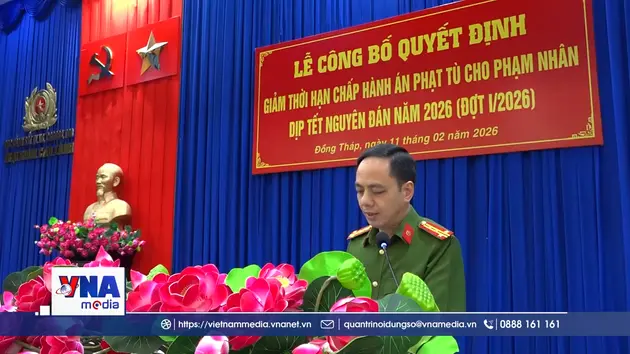 Hơn 560 phạm nhân được giảm thời hạn chấp hành án phạt tù dịp Tết