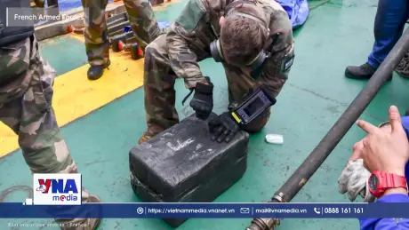Hải quân Pháp thu giữ 2,4 tấn cocaine tại Thái Bình Dương