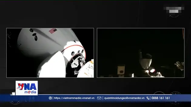Tàu vũ trụ của Space X kết nối thành công với ISS