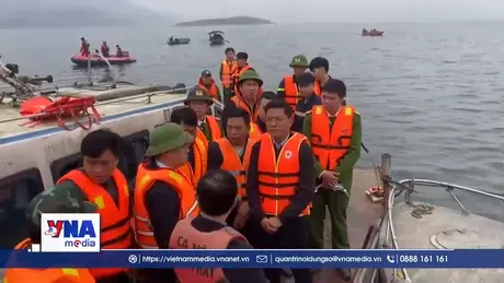 Nỗ lực tìm kiếm nạn nhân mất tích trên hồ Thác Bà, Lào Cai