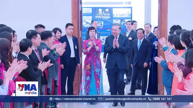 Tổng Bí thư Tô Lâm thăm, chúc Tết Thông tấn xã Việt Nam