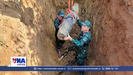 Hủy nổ thành công quả bom nặng 350kg còn sót lại sau chiến tranh