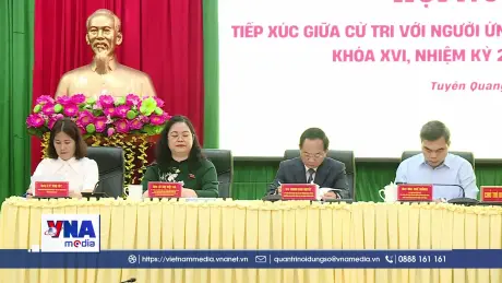 Ứng cử viên Đại biểu Quốc hội khóa XVI tiếp xúc cử tri Tuyên Quang