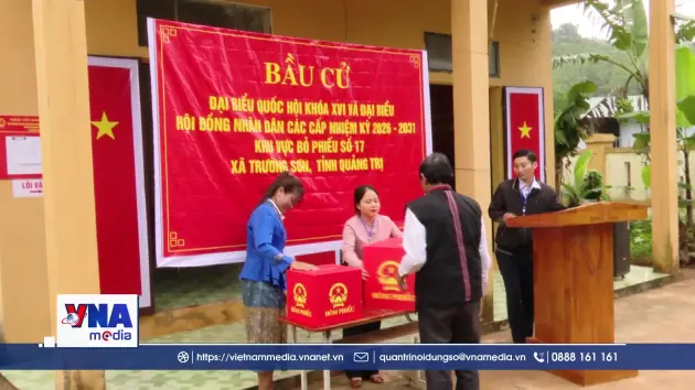 Quảng Trị Rộn ràng ngày hội bầu cử sớm tại xã Trường Sơn