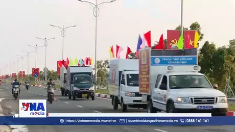 Cà Mau “ Loa bầu cử” Cầu nối đưa thông tin đến cử tri vùng sâu