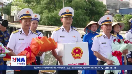 Vùng 2 Hải quân hoàn thành công tác tổ chức bầu cử sớm trên biển