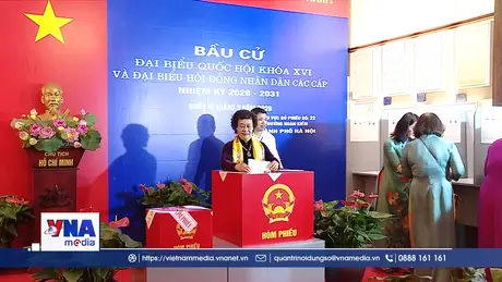 Ngày hội bầu cử tại khu dân cư trên địa bàn Thủ đô Hà Nội