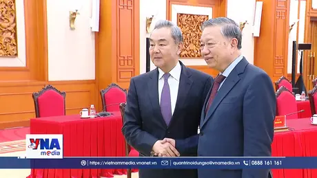 Tổng Bí thư Tô Lâm tiếp Bộ trưởng các Bộ Ngoại giao, Quốc phòng và Công an Trung Quốc