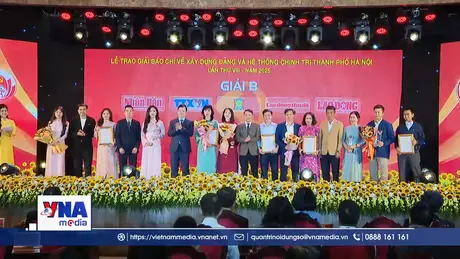 Thông tấn xã Việt Nam đoạt 3 giải Báo chí về xây dựng Đảng và hệ thống chính trị thành phố Hà Nội