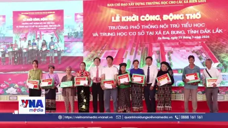 Phó Thủ tướng Hồ Quốc Dũng dự Lễ khởi công trường Phổ thông nội trú tại Đắk Lắk