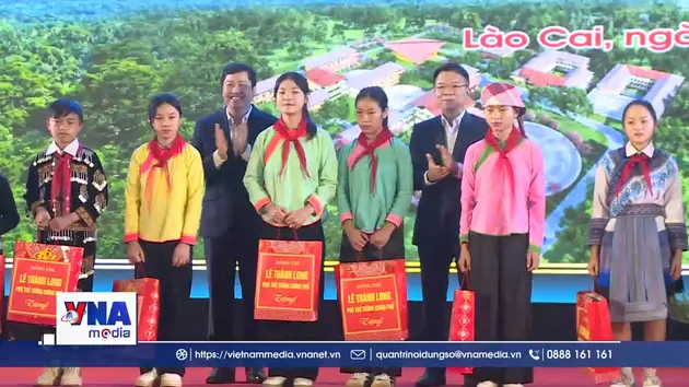 Phó thủ tướng Lê Thành Long dự Lễ khởi côngTrường PTNT liên cấp Bản Lầu