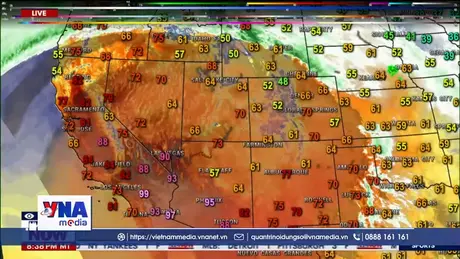 Nắng nóng kỷ lục hoành hành tại Mỹ
