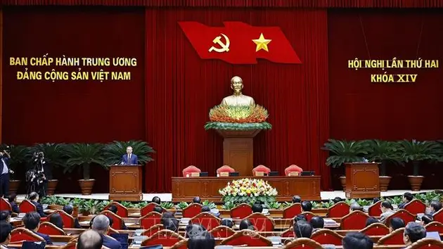 Thông báo hội nghị lần thứ hai Ban Chấp hành Trung ương Đảng khóa XIV