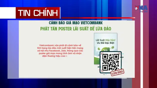 An ninh 365+ ngày 1/4: Cảnh báo giả mạo Vietcombank phát tán poster lãi suất để lừa đảo
