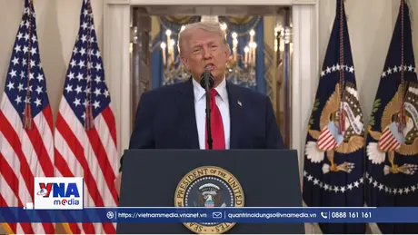 Tổng thống Mỹ tuyên bố sắp hoàn thành mục tiêu quân sự tại Iran