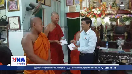 Chủ tịch Hội đồng Dân tộc Quốc hội chúc Tết Chôl Chnăm Thmây tại Cà Mau