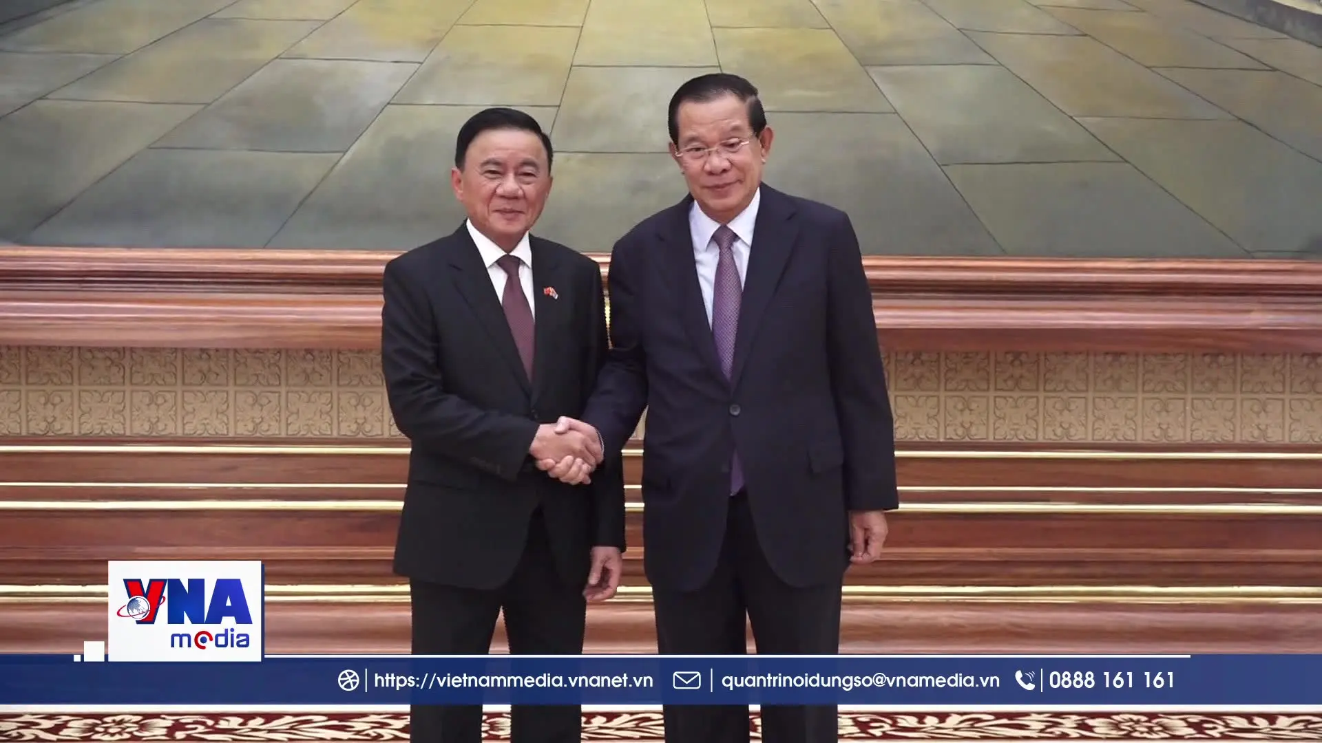 Thường trực Ban Bí thư Trần Cẩm Tú hội kiến Chủ tịch Hun Sen