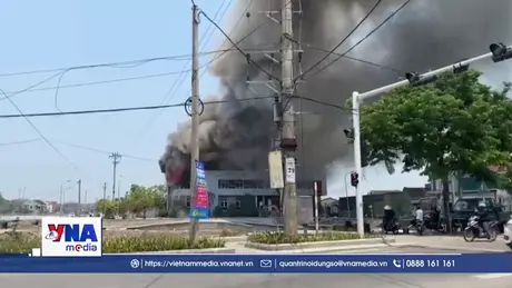 Hà Tĩnh: Khống chế vụ cháy lớn tại công ty chế biến gỗ