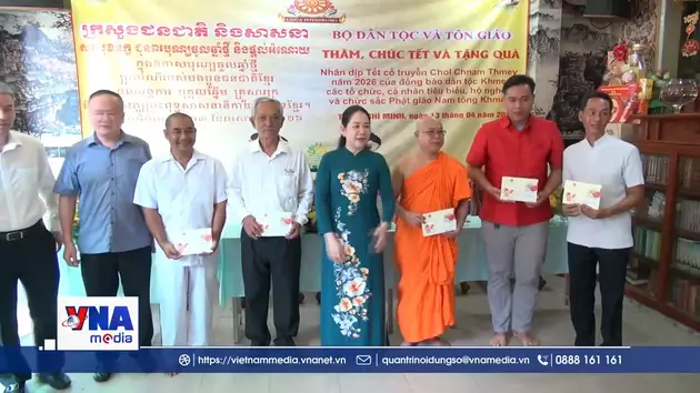 Lãnh đạo Bộ Dân tộc và Tôn giáo thăm, chúc Tết Chôl Chnăm Thmây