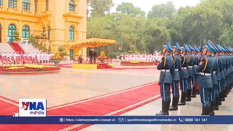 Thủ tướng Lê Minh Hưng đón Thủ tướng Slovakia thăm Việt Nam