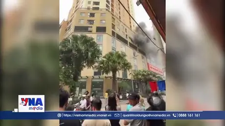 Cháy chung cư tại Hà Nội