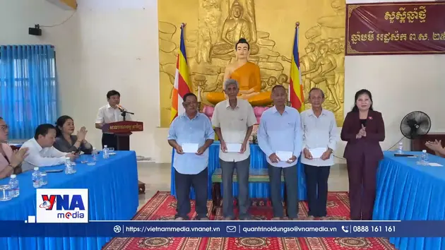 Hội đồng Dân tộc chúc Tết Chôl Chnăm Thmây tại Vĩnh Long