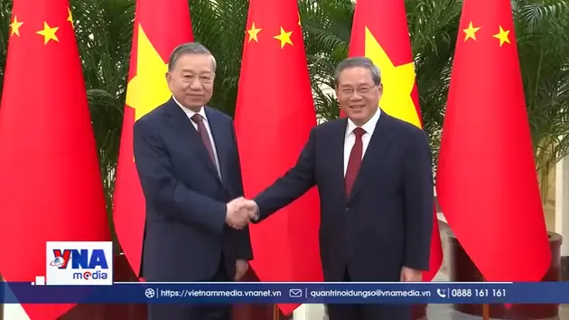 Tổng Bí thư, Chủ tịch nước Tô Lâm hội kiến Thủ tướng Quốc vụ viện Trung Quốc Lý Cường