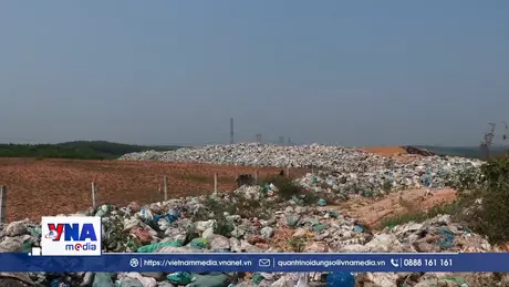 Bãi rác tập trung Triệu Phong quá tải, gây ô nhiễm môi trường