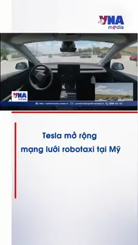 Tesla mở rộng mạng lưới robotaxi tại Mỹ