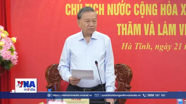 Tổng Bí thư, Chủ tịch nước Tô Lâm làm việc với Tỉnh ủy Hà Tĩnh