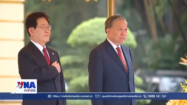 Tổng Bí thư, Chủ tịch nước Tô Lâm chủ trì Lễ đón Tổng thống Hàn Quốc