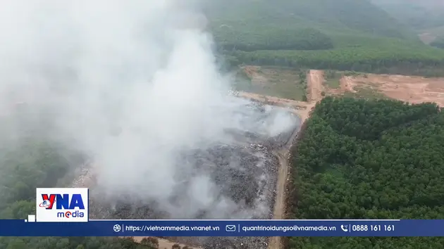 Tiếp tục khống chế đám cháy tại bãi rác 2 ha