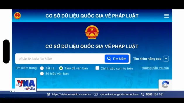 Khai trương phiên bản mới Cơ sở dữ liệu quốc gia về pháp luật