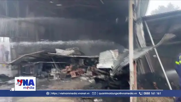 Hải Phòng: Kịp thời dập tắt đám cháy ở Công ty sản xuất mũ